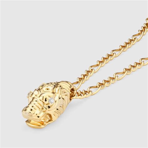 men's necklaces gucci|gucci tiger necklace.